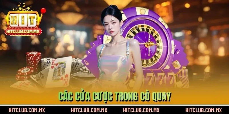 Các cửa cược trong Cò quay